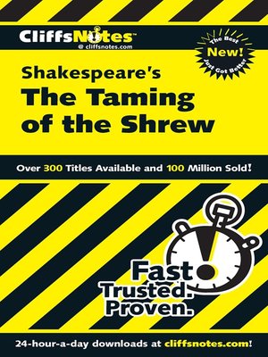 cover image of CliffsNotes on Shakespeare's The Taming of the Shrew